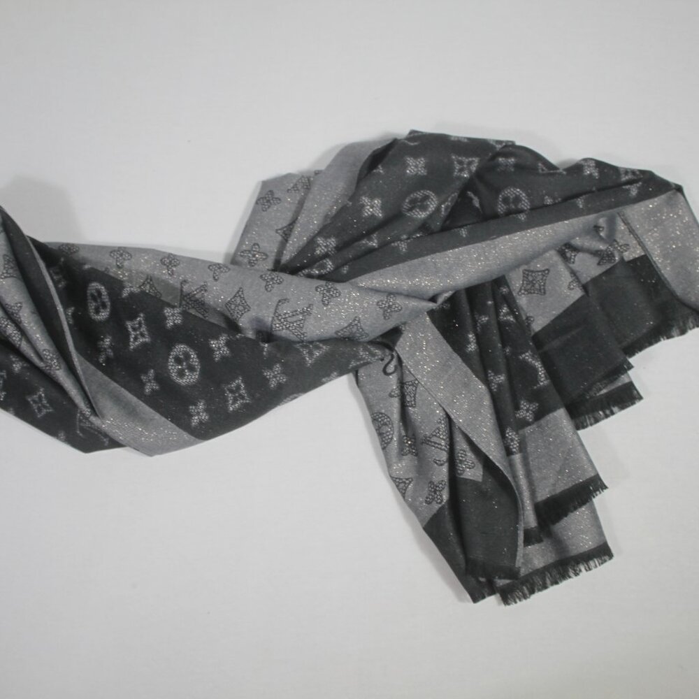 Louis Vuitton Stole Shawl Wrap 60% Wool 40% Acrylic Multicolor Used - Picture 7 of 7